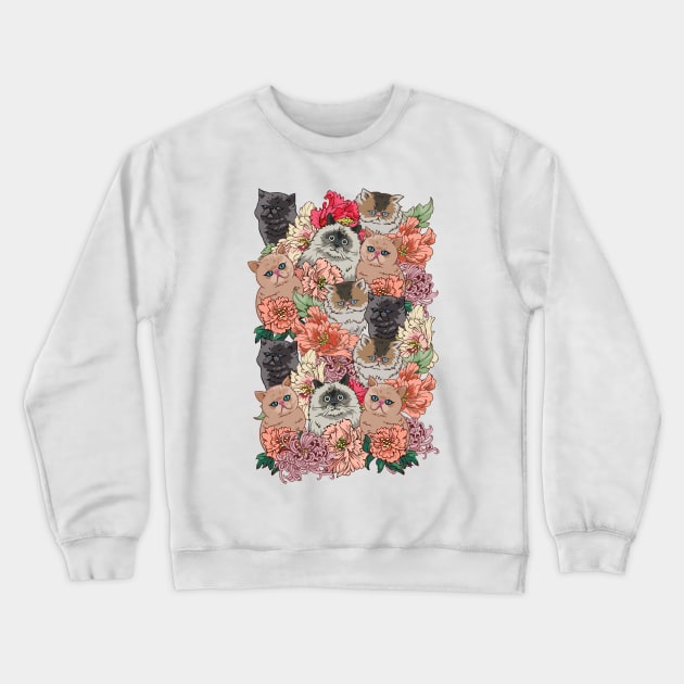 Because cats Crewneck Sweatshirt by huebucket